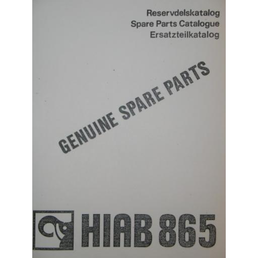 Hiab 865 Parts Manual