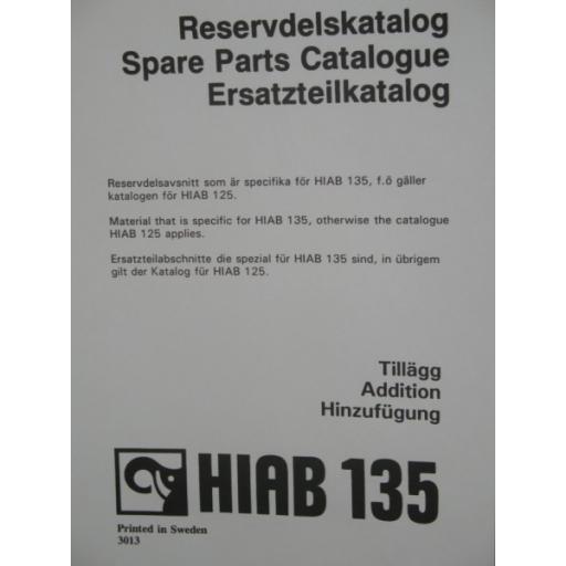 Hiab 135 Parts Manual