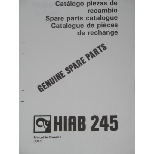 Hiab 245 Parts Manual