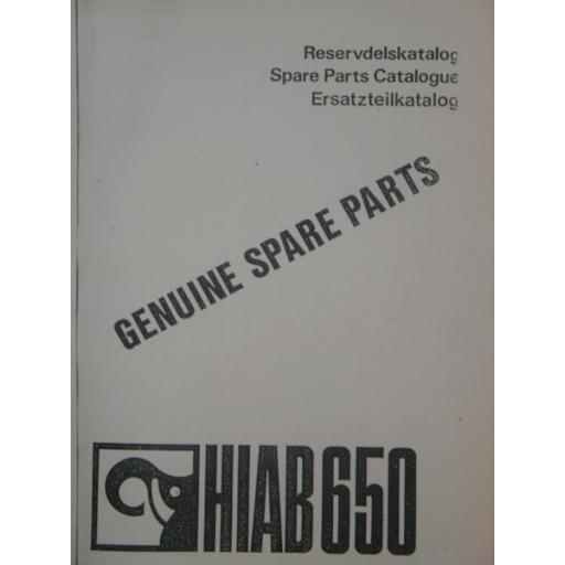 Hiab 650 Parts Manual